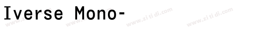 Iverse Mono字体转换